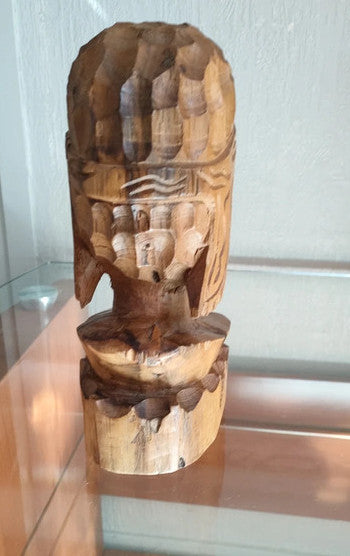 Sculpture tête en bois massif artisanat de Madagascar