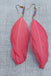 Boucles d'oreilles Amérindiennes plume rose et perles - Crochets en argent 925