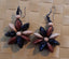 Boucles d'oreilles artisanales en bois en forme de fleur