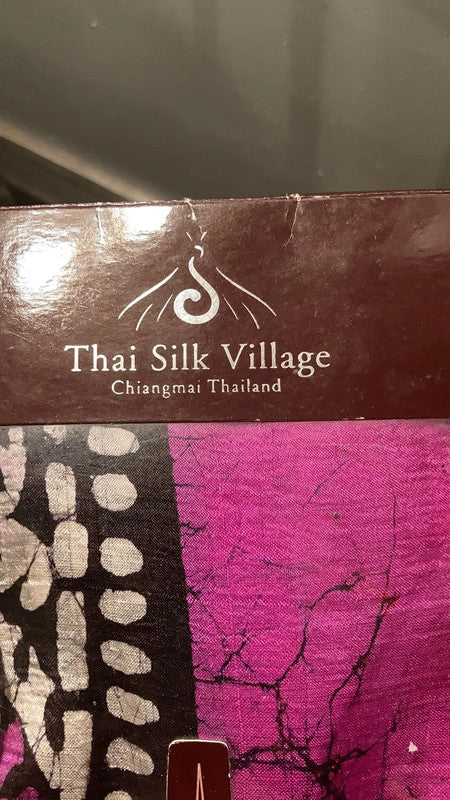 Foulard en 100 % soie artisanat de Thaïlande Chiang Mai