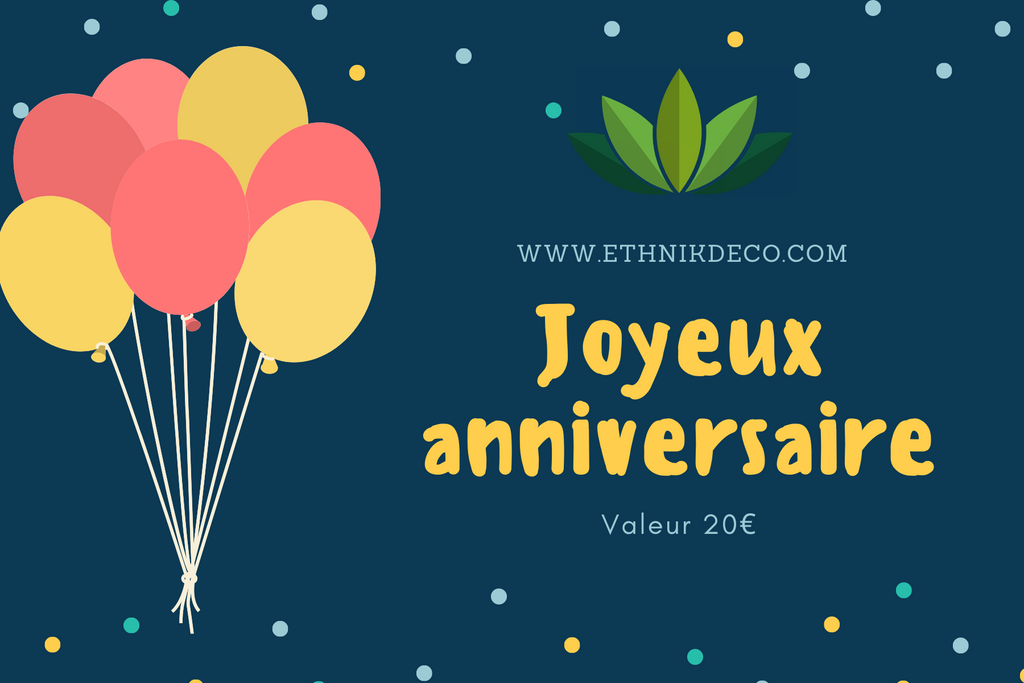 E-Carte cadeau Anniversaire