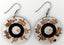  BOUCLES D'OREILLE BEIGE EN NACRE ET OEIL DE SAINTE-LUCIE