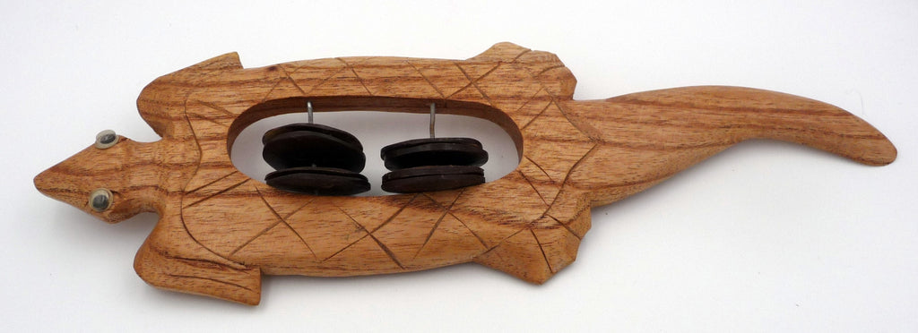 Maracas tortue instrument de musique en bois