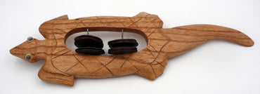 Maracas tortue instrument de musique en bois