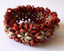  BRACELET ORANGE ET BEIGE EN PERLES DE NOIX DE COCO