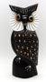 Chouette hibou en bois peint 20,5 cm Tenganan