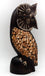  CHOUETTE HIBOU EN BOIS ET COQUILLE D'OEUF 17 CM