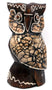Chouette en bois et coquille d'oeuf 17 cm Kubu