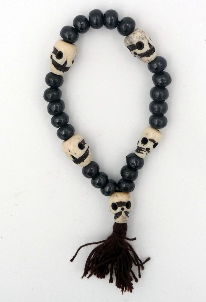 Bracelet mala tête de mort en os de yack