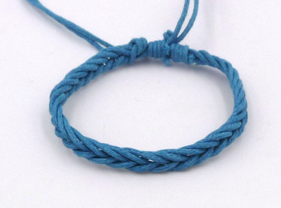 Bracelet de l'amitié. bracelet brésilien bleu et vert avec