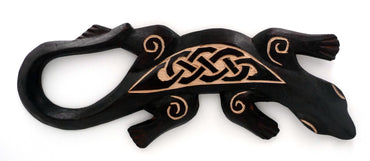 Gecko margouillat salamandre lézard en bois