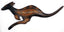 Kangourou aborigène en bois artisanat Australie 35,5 cm