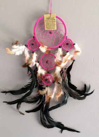 Capteur De Reves Attrape Reves Rose 5 Cercles