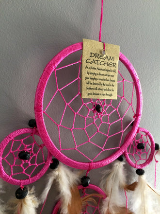 Capteur De Reves Attrape Reves Rose 5 Cercles