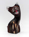 Chat en bois peint artisanat Bali Indonésie 13 cm