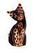 Chat bengal panthère léopard en bois peint artisanat Bali 10 cm