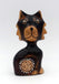 Chat en bois peint déco ethnique artisanat Indonésie 10,5 cm