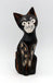 Chat en bois peint artisanat Indonésie 14,5 cm