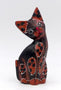 Chat bengal panthère léopard en bois peint 10,5 cm Pulaki