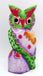 Chouette hibou multicolore en bois peint 18 cm Tegallalang