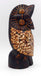 Chouette hibou en bois et coquille d'oeuf artisanat Bali 17 cm