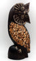 Chouette hibou en bois et coquille d'oeuf  25,5 cm Gobleg