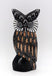 Chouette hibou en bois peint artisanat Bali 15 cm