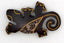 Magnet aimant gecko lézard margouillat en bois