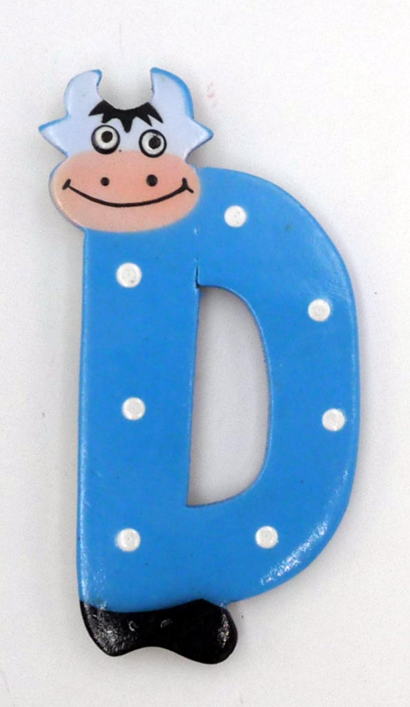 Magnet aimant en bois peint lettre de l'alphabet déco chambre enfant