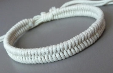 BRACELET BRÉSILIEN AMITIÉ ÉCRU 100 % COTON