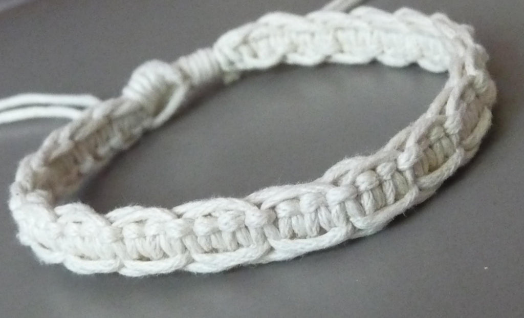  BRACELET BRÉSILIEN AMITIÉ ÉCRU 100 % COTON