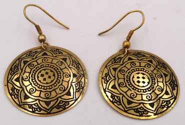 Boucles d'oreilles orientales artisanat Inde