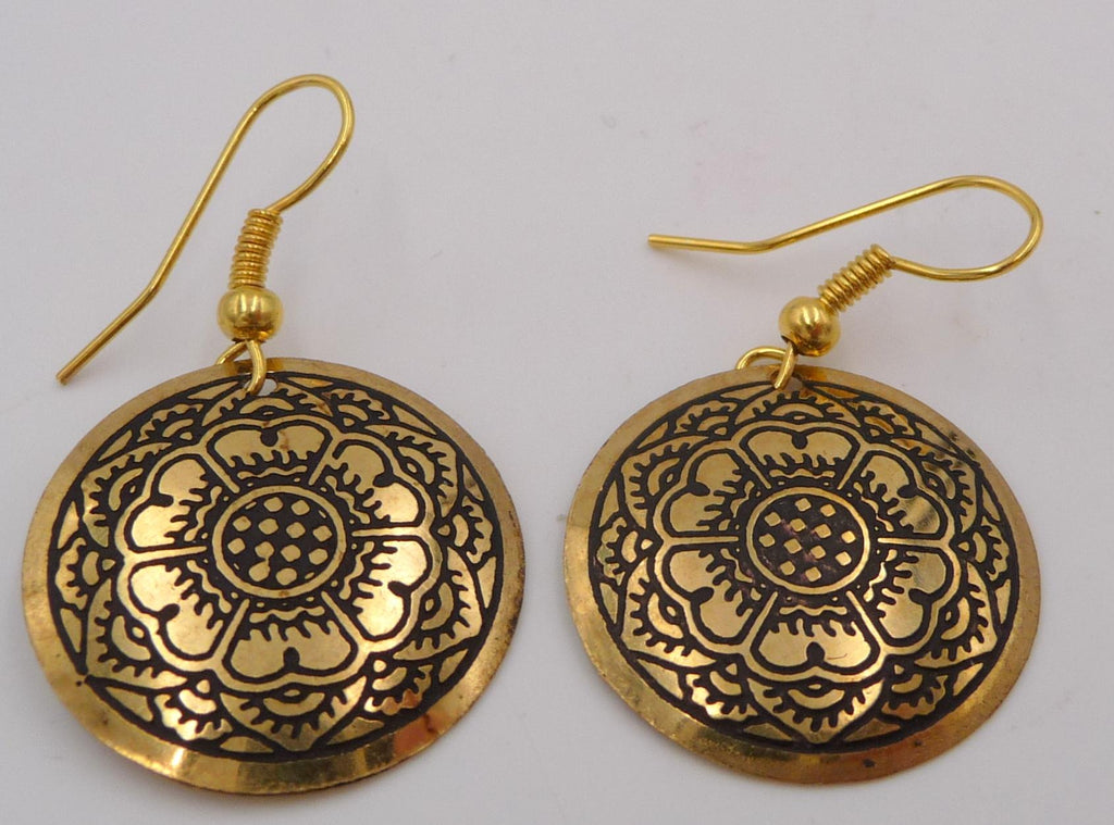 Boucles d'oreilles orientales artisanat Inde