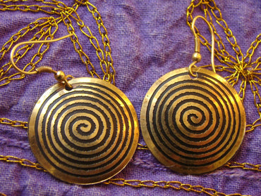 Boucles d'oreilles orientales artisanat Inde