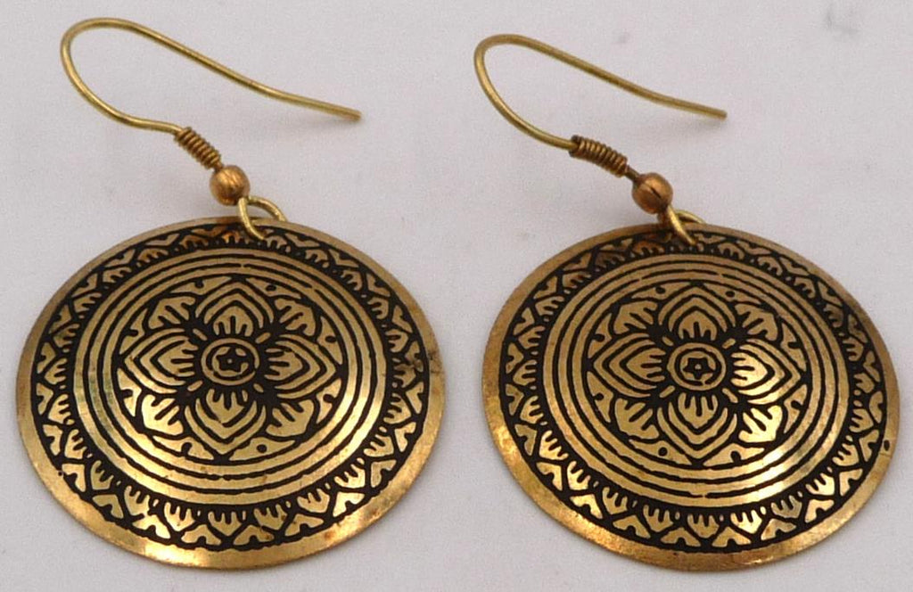 Boucles d'oreilles orientales artisanat Inde