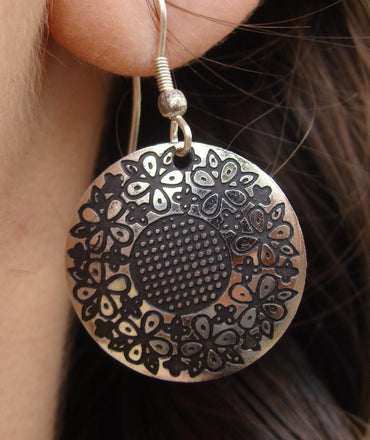 Boucles oreille orientales artisanat Inde