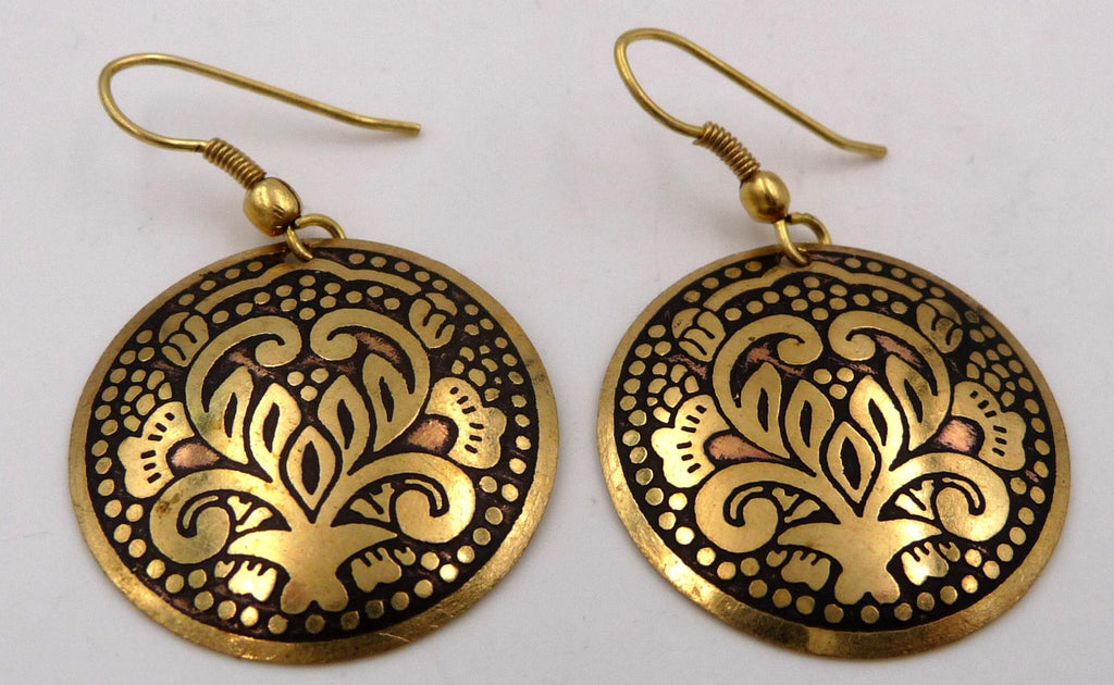 Boucles d'oreilles orientales artisanat Inde