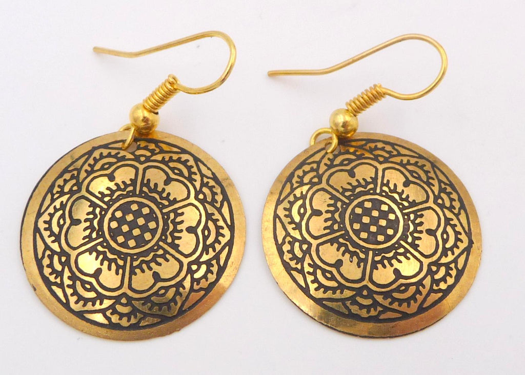 Boucles d'oreilles orientales artisanat Inde