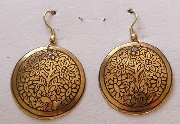 Boucles d'oreilles orientales artisanat Inde