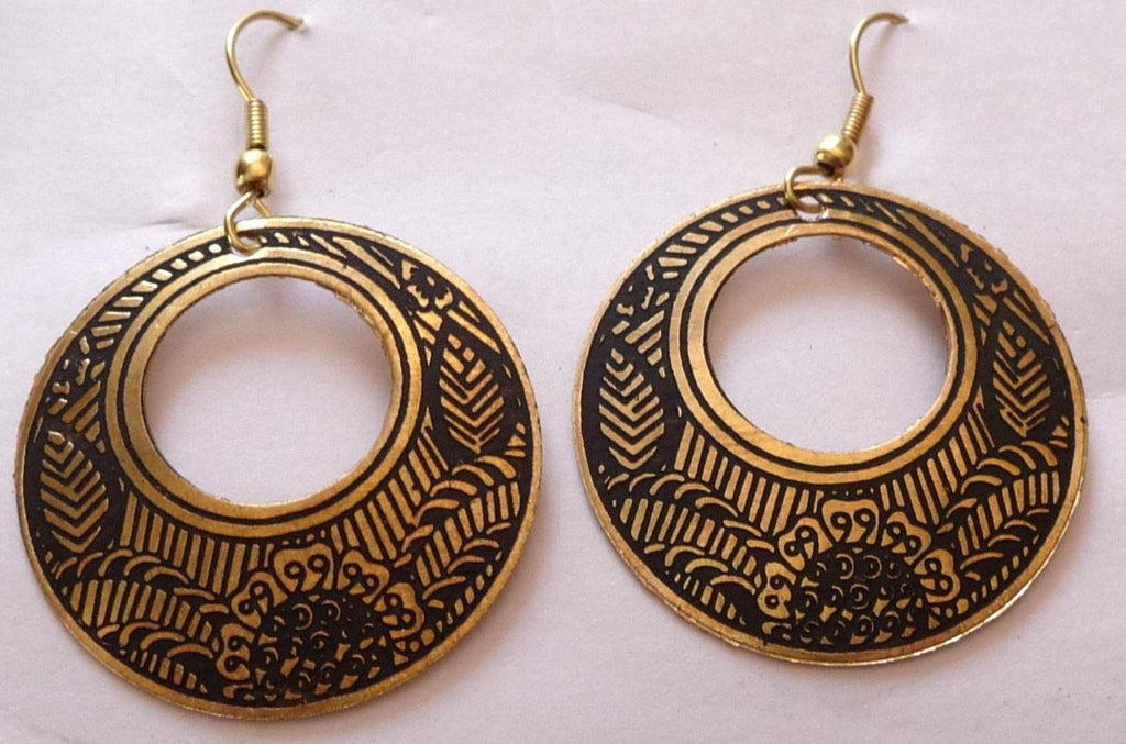 Boucles d'oreilles orientales artisanat Inde
