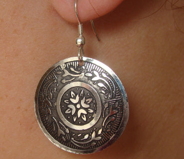 Boucles d'oreilles orientales artisanat Inde