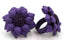 Bague Vintage en cuir magnolia fleur violette taille réglable