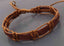 Bracelet réglable pour homme ou ado en cuir marron