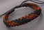 Bracelet réglable pour homme ou ado en cuir tressé marron et noir