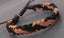 Bracelet réglable ado ou homme en cuir véritable tressé naturel et noir