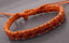 Bracelet réglable unisexe en cuir orange et coton orange