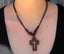  COLLIER CROIX CRUCIFIX EN BOIS SCULPTÉ