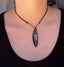 Collier pendentif ethnique tribal en bois et argent