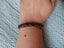 Bracelet réglable ado ou homme en cuir tressé marron chocolat et coton marron