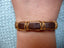 Bracelet réglable pour homme ou ado en cuir marron